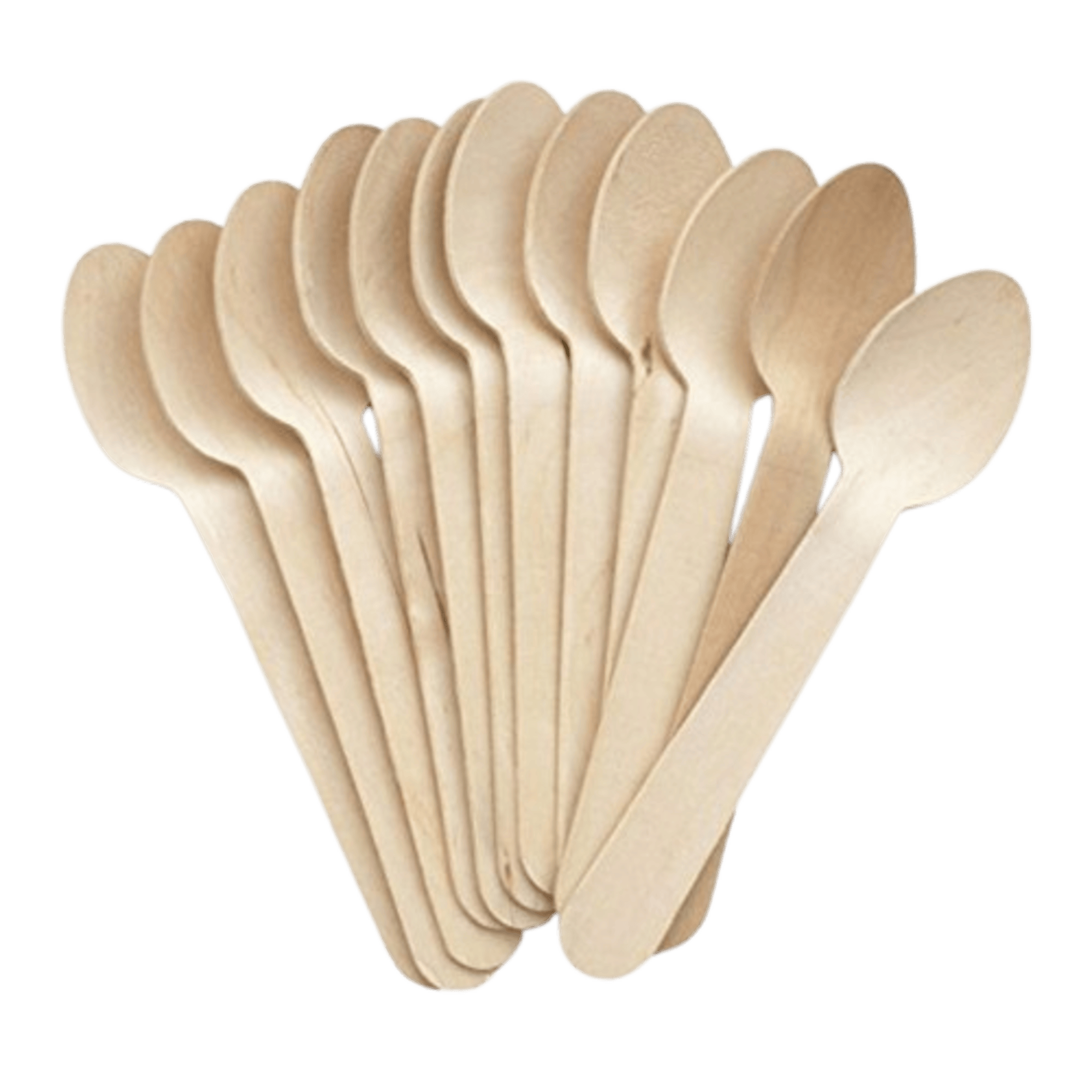 Biodegradable Disposable Wooden Spoons [140mm, 50 Pack] for Soup & Ice Crea | Compostable, Eco-Friendly, Heavy-Duty | Buy in Wholesale, Bulk & Retails