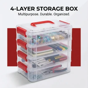 4 layer plastic storage box