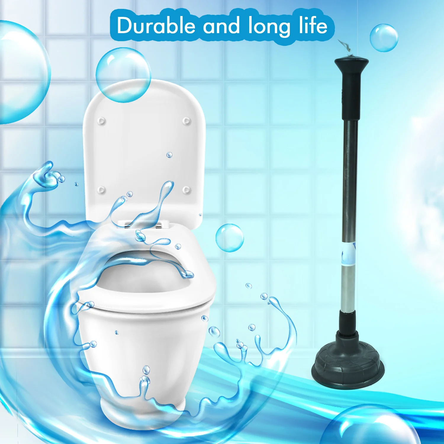 2 in 1 Drain Unblocker Pump for Toilet & Sink | Heavy Duty Toilet Unblocker | Sink Drain Cleaner Tool 9 2 in 1 Drain Unblocker Pump for Toilet & Sink | Heavy Duty Toilet Unblocker | Sink Drain Cleaner Tool - Image 9