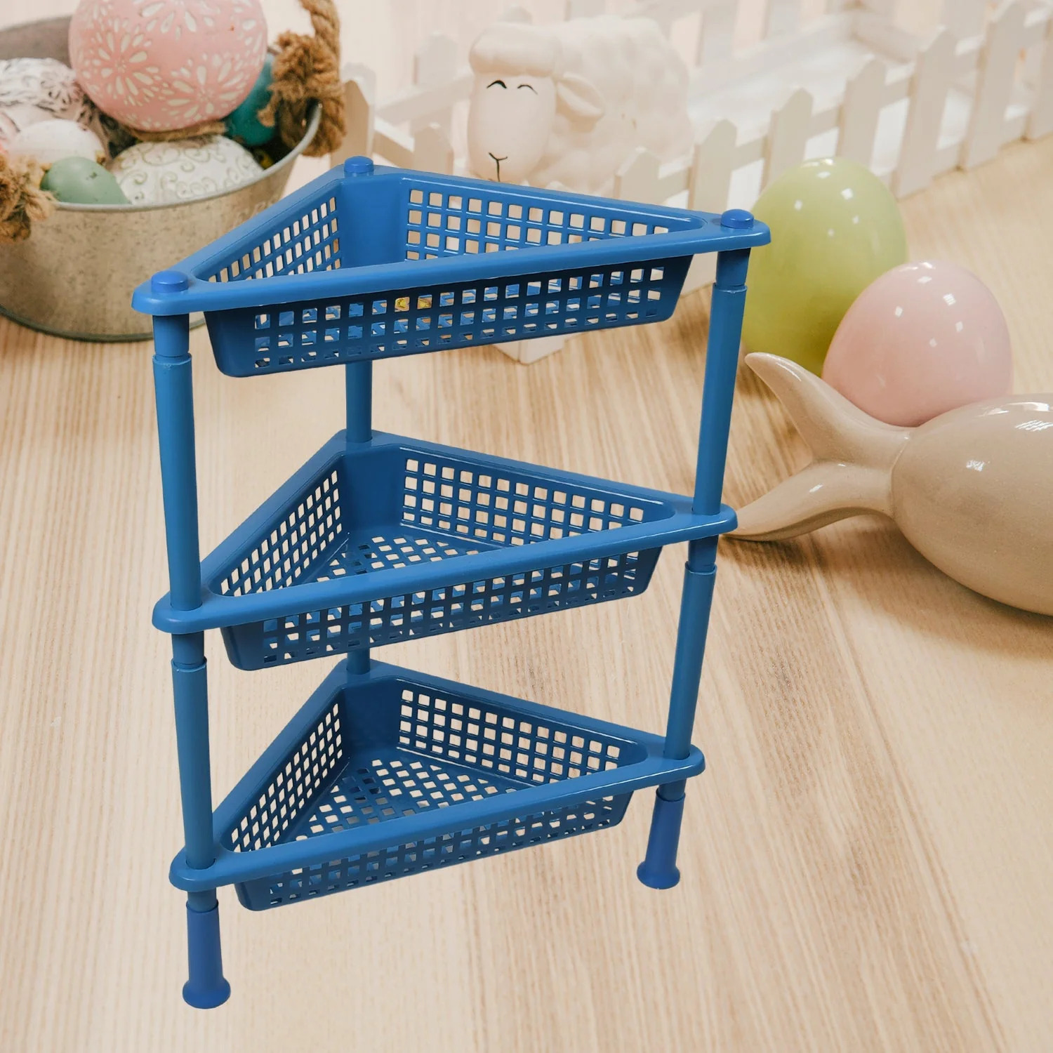 3 Tier Plastic Vegetable Rack for Kitchen Storage | Kitchen Organiser Rack Plastic | Small Plastic Storage Rack 4 3 Tier Plastic Vegetable Rack for Kitchen Storage | Kitchen Organiser Rack Plastic | Small Plastic Storage Rack - Image 4