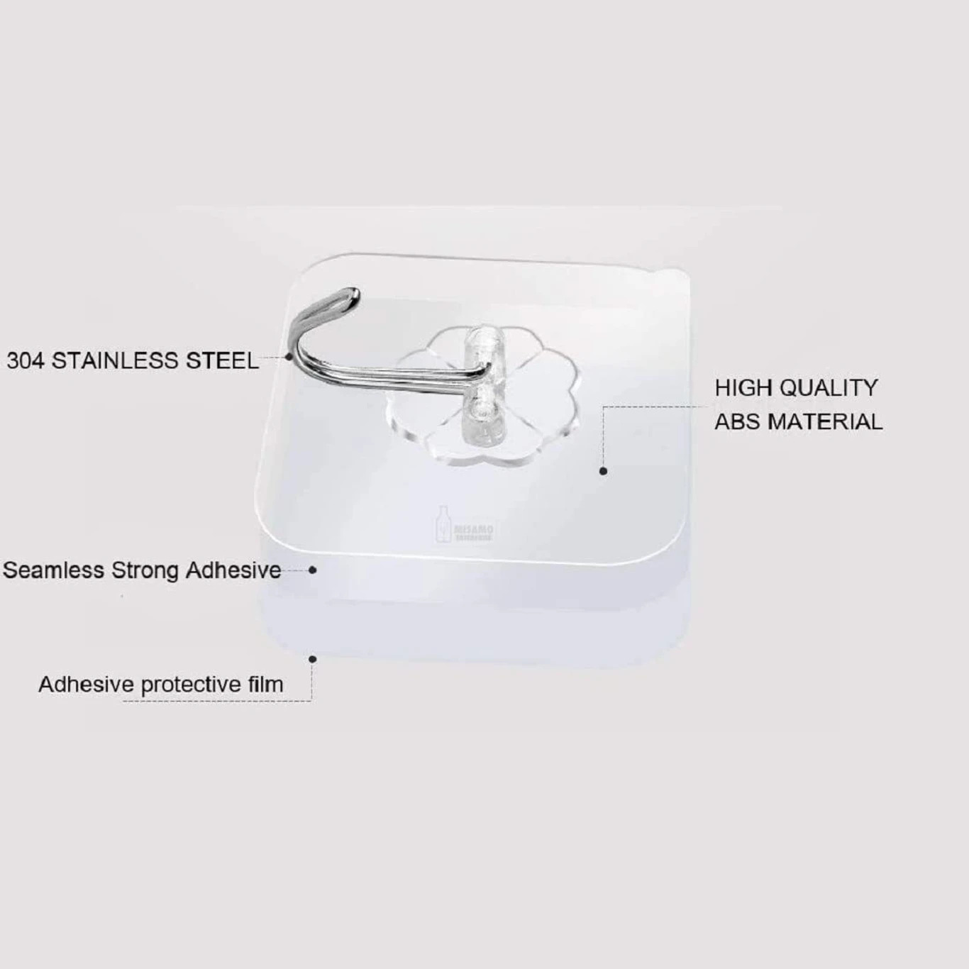 Self Adhesive Hooks for Wall for Kitchen, Bathroom & Home | Wall Hook Heavy Duty | Waterproof Strong Sticky Hooks for Hanging Clothes, Towels, Keys (Multipurpose Wall Hanger) 5 Self Adhesive Hooks for Wall for Kitchen, Bathroom & Home | Wall Hook Heavy Duty | Waterproof Strong Sticky Hooks for Hanging Clothes, Towels, Keys (Multipurpose Wall Hanger) - Image 5