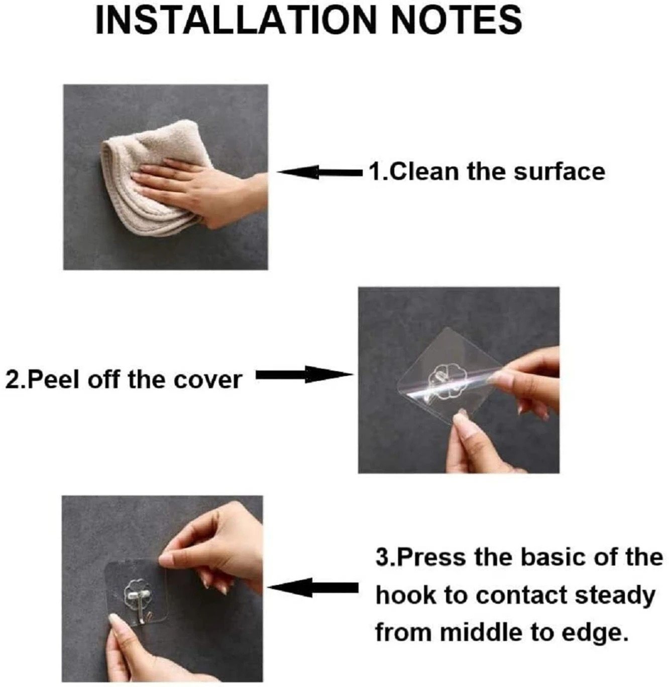 Self Adhesive Hooks for Wall for Kitchen, Bathroom & Home | Wall Hook Heavy Duty | Waterproof Strong Sticky Hooks for Hanging Clothes, Towels, Keys (Multipurpose Wall Hanger) 3 Self Adhesive Hooks for Wall for Kitchen, Bathroom & Home | Wall Hook Heavy Duty | Waterproof Strong Sticky Hooks for Hanging Clothes, Towels, Keys (Multipurpose Wall Hanger) - Image 3