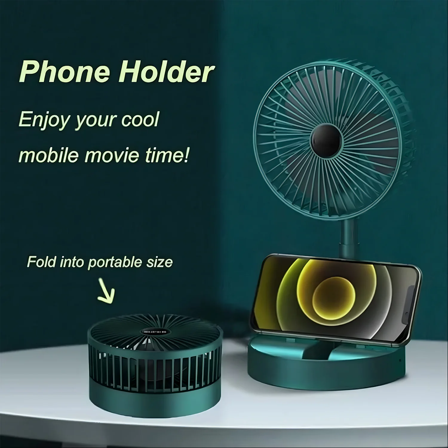 Foldable Portable USB Desk Fan with Adjustable Height & 180° Rotation 4 Foldable Portable USB Desk Fan with Adjustable Height & 180° Rotation - Image 4
