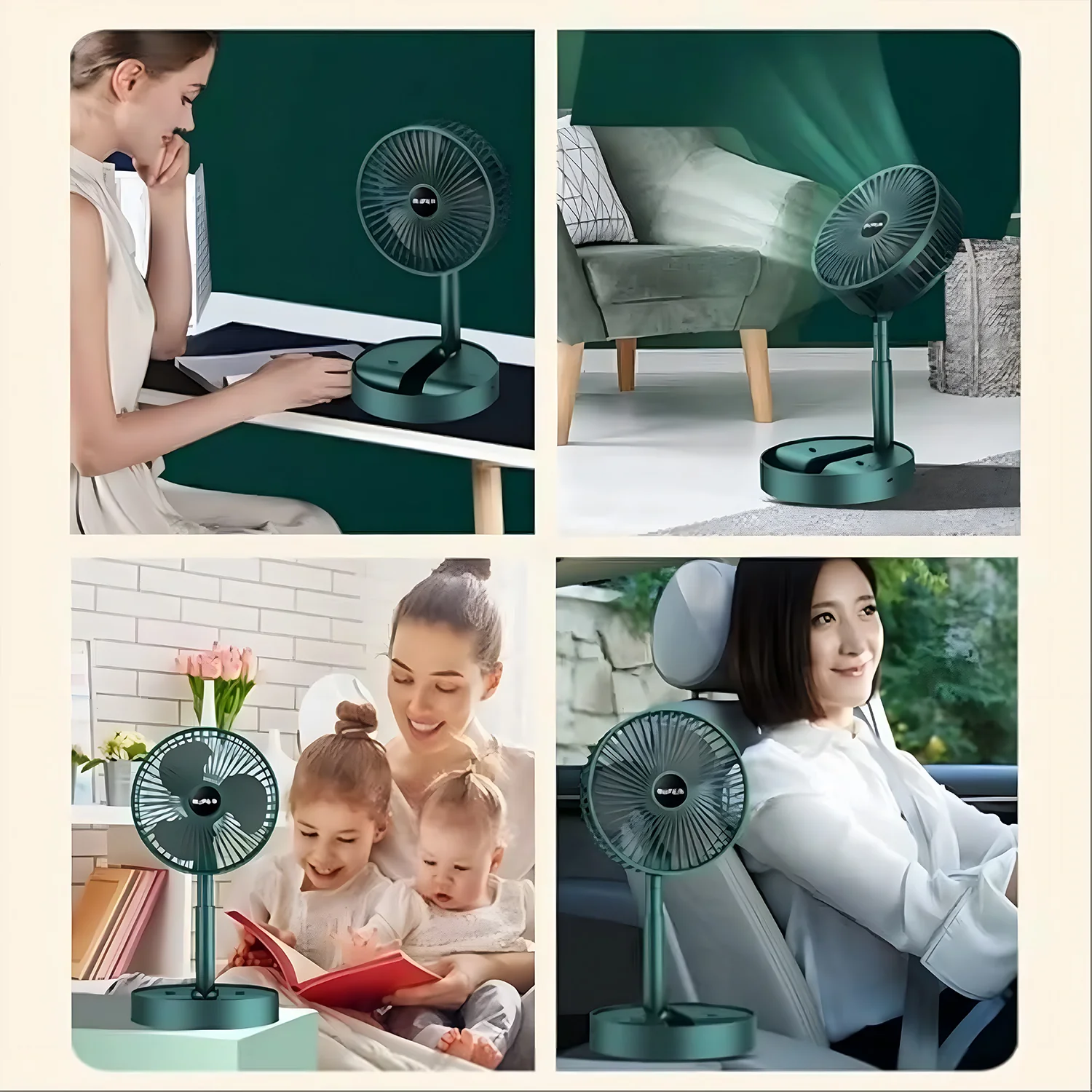 Foldable Portable USB Desk Fan with Adjustable Height & 180° Rotation 2 Foldable Portable USB Desk Fan with Adjustable Height & 180° Rotation - Image 2