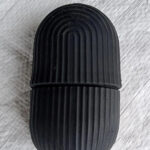 Reusable Facial Ice Roller for Skin Cooling, Puffiness Relief & Glowing Complexion | Black Silicone Beauty Massager