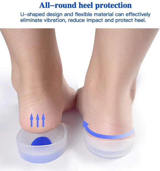 Silicone Gel Heel Cups for Heel Pain Relief, Shock Absorption & Foot Support (1 Pair) 2 Silicone Gel Heel Cups for Heel Pain Relief, Shock Absorption & Foot Support (1 Pair) - Image 2